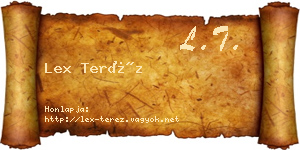 Lex Teréz névjegykártya